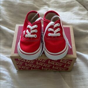 Vans Kids Bright Red Sneakers